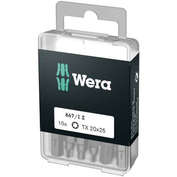 Wera 867/1 Z DIY SiS, 05072406001 bit Torx T 10, nástrojová ocel, legované, vysoko pevné, D 6.3, 10 ks; 05072406001