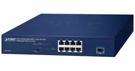 Planet switch 8x 1Gb/2,5Gb + SFP+ 10Gb / Switch / VLAN / bez ventilátora (MGS-910X)