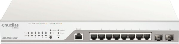 D-Link D-Link DBS-2000-10MP/E łącza sieciowe Zarządzany L2 Gigabit Ethernet (10/100/1000) Obsługa PoE Sivý