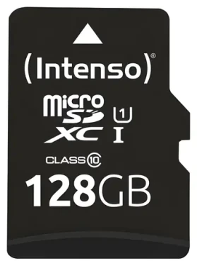 INTENSO 128GB microSDXC + SD adaptér / Pamäťová karta / Class 10 / UHS-I / U1 / čítanie: až 90MBs (3423491)