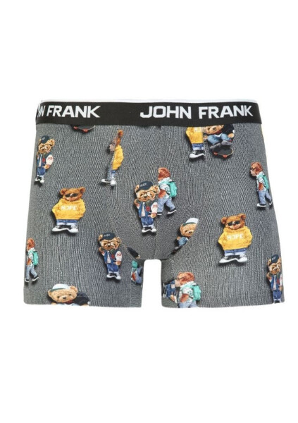 Pánske boxerky John Frank JFBD325-COOL TEDDY M Sv. šedá