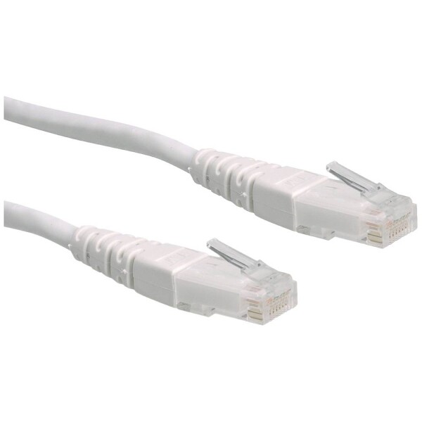 Roline 21.15.1516 RJ45 sieťové káble, prepojovacie káble CAT 6 U/UTP 0.30 m biela netienený 1 ks; 21.15.1516