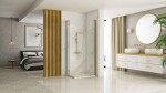 REA/S - Sprchová kabína Hugo Gold Brush 80x100, dvere: 80, dvere: 100 KPL-K0410