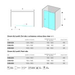 Mereo Sprchové dvere, Lima, dvojdielne, zasúvacie, 120x190 cm, chróm ALU, sklo Point CK80422K