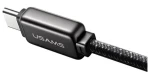 USAMS SJ743 čierna / Dátový kábel / USB-C - Lightning / 30W / 1.2m (SJ743USB01)