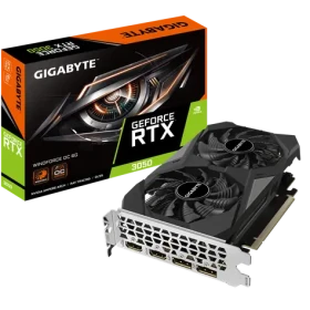 GIGABYTE GeForce RTX 3050 Windforce OC 6GB / 1042-1477 MHz / 6GB GDDR6 / 96-bit / 2x HDMI 2x DP / 70W (GV-N3050WF2OC-6GD)