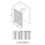 CERANO - Sprchová zástena Walk-in Orbis Round - Ľavá - 8 mm - guľatá vzpera - biela matná, mliečne sklo - 110x200 CER-682441