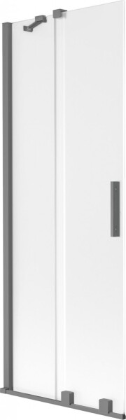 MEXEN/S - Velár dvojkrídlová posuvná vaňová zástena 70 x 150, dekor, grafit metal 896-070-000-31-95