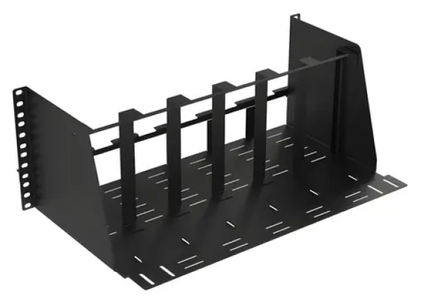 Lanview Polica do racku 4U pre 6 mini PC čierna / Polica do racku / 19" / nosnosť 30 kg (LVR-MINIPC-BRACK-4UBL)