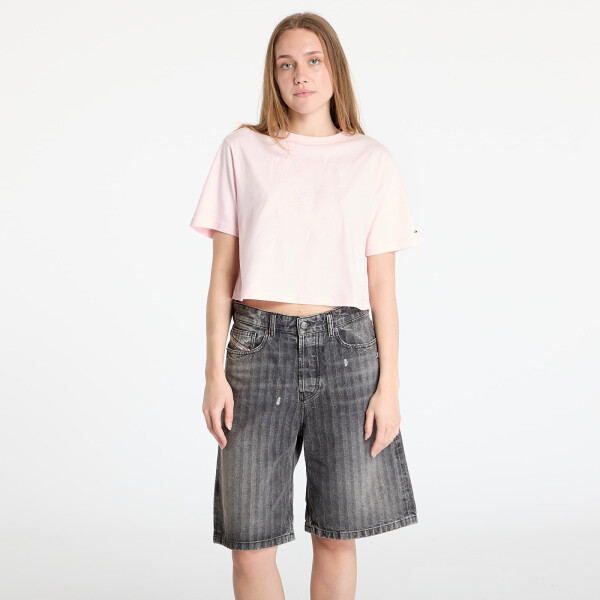 Tričko Tommy Jeans Relaxed Tonal Crew T-Shirt Pink M