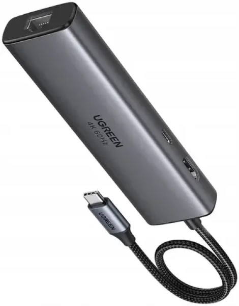 Ugreen CM512 sivá / Replikátor portov / USB-C / 1x USB-A 3.2 Gen2 / 2x USB-C 3.2 Gen1 (45000-0)