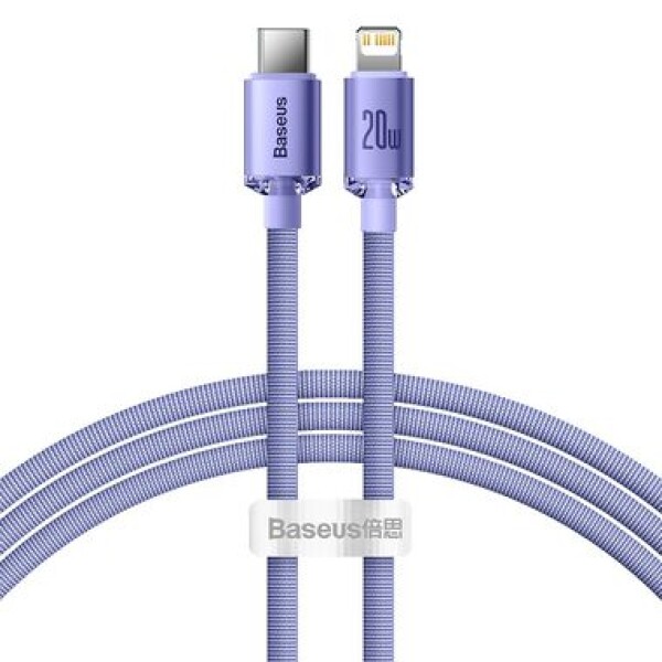 Baseus CAJY000205 Kábel USB-C (M) - Lightning (M) 1.2 m fialová / 20W (CAJY000205)