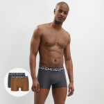 Pánské boxerky 2ks COTTON 3D BOXER 2x tmavě hnědá model 17149280 - DIM Velikost: XXL