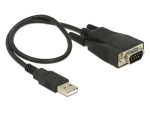 DeLock 62958 USB 2.0 Typ-A - RS-232 DB9 čierna / Adaptér / ESD ochrana / FTDI FT232RL / 35 cm (62958)