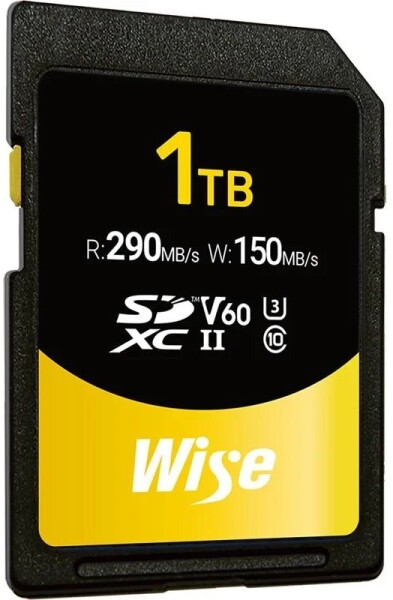 Wise Wise SDXC UHS-II V60 1TB R:290MBs / W:150MBs WI-SD-S1024