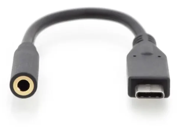 Digitus Redukcia USB-C - 3,5mm Jack / 0,2m / audio in/out / čierna (AK-300321-002-S)