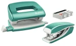 Leitz WOW Set mini zošívačky a dierovačky ľadovo modrá / zošívanie: až 10 listov (55612051)