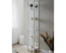 Vitrína so zrkadlom Elba, 33 cm, biela%
