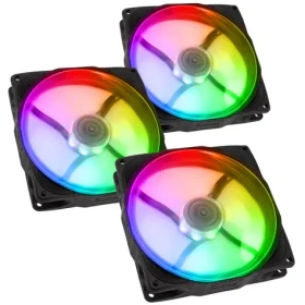 Noiseblocker NB-eLoop X B12-PS ARGB čierna 3ks / 120mm / 21.2 dB @ 1500 RPM / 58.09 CFM / 4-Pin PWM + 3-Pin (LUBU-051)