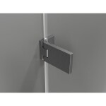 MEXEN/S - Lunar-F sprchovací kút skladacie dvere pravá 80 x 80, transparent, grafit kartáčovaná 836-080-080-66-00-P