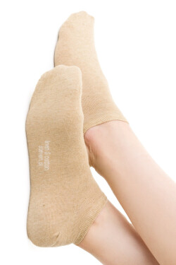 LINEN FEET 174 tmavě béžová melanž 35-37