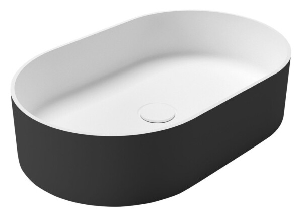 SAPHO - THIN umývadlo na dosku, Rockstone, 55x35cm, carina/biela mat WN205-41