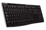 Logitech klávesnica Wireless Keyboard K270, CZ/SK, Unifying prijímač, čierna (920-003741)