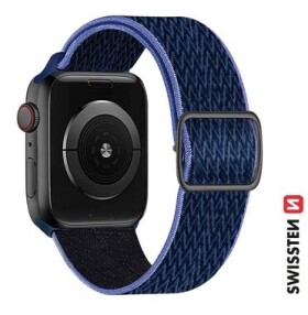 Swissten Nylonový remienok so sponou pre Apple Watch 38/40/41mm modro-fialová (46000706)