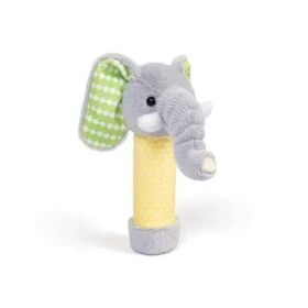 Bigjigs Toys Plyšová hrkálka Slon / od 0 rokov (BJ37031)