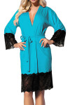 DKaren Housecoat Jasmin Turquoise tyrkysová