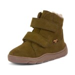 Chlapčenské zimné barefoot topánky ZERU TEX FURRY Olive, Froddo, G2110149-4, zelená - 27