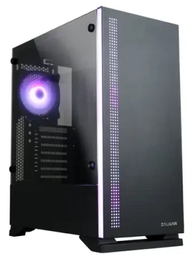 Zalman S5 čierna / Skriňa Middle Tower ATX / USB 3.2 Gen2 + 2x USB 2.0 / bez zdroja / priehľadná bočnica (S5 Black)