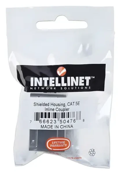 Intellinet RJ45 spojka Cat5e strieborná / Spojka / 8P8C / F/UTP (FTP) / pozlátené kontakty (504768)