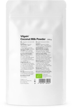 Vilgain Kokosové mlieko v prášku BIO 250 g