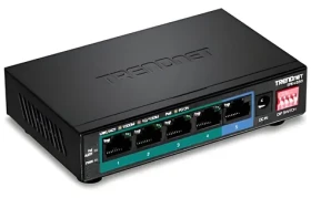 Trendnet TPE-LG50 / Switch / 5- Port Gigabit / 4X PoE + / 32 W / dosah 200 m / kovové prevedenie (TPE-LG50)
