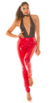 Sexy Koucla Latex Look Pants with lacing black XL