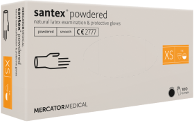 SANTEX Powdered 100 ks Veľkosť rukavíc: XS, 100 ks