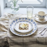 Strömshaga Kameninový tanier Viola Leaf Blue 26 cm