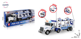 Mamido Mamido Policajné nákladné auto s autíčkami 1:16 so svetlom a zvukom MT1341