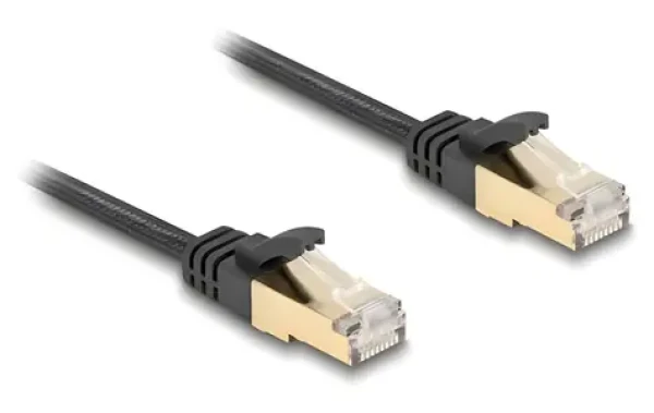 DeLock / Sieťový kábel / RJ45 - RJ45 / Cat.6A S/FTP / plochý / 7,5 m (80329)