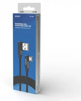 CL-162 Kábel USB-A - Micro USB / Kábel / obojstranný konektor / 2 m (SAVIO CL-162)