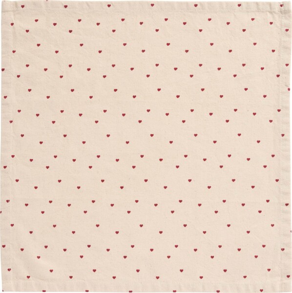 Ib Laursen Bavlnený obrúsok Valentin Red Hearts