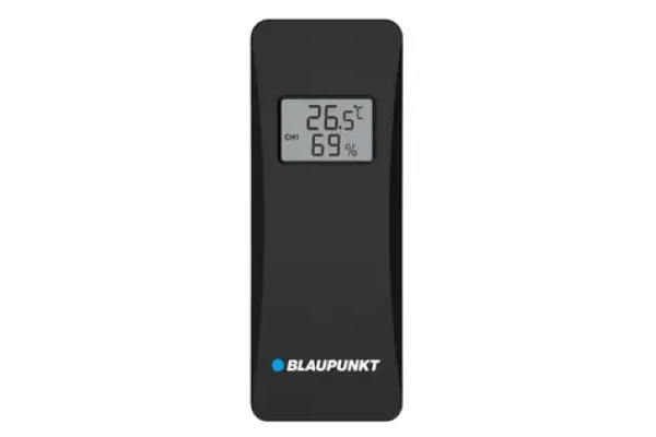 Blaupunkt ACC20WSBK čierna / Vonkajší snímač teploty pre meteostanice / LCD Displej / 2x 1.5V AA (5901750506116)