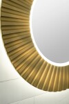 SAPHO - PRIDE STRIP guľaté zrkadlo s LED osvetlením v ráme, priemer 75cm, zlato PD750