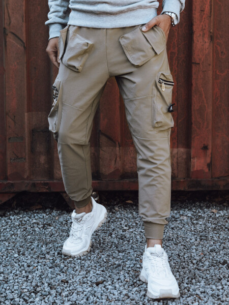 Pánske cargo nohavice béžové FashionStreet UX4302 L