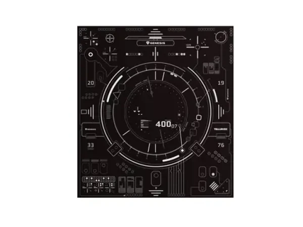 Genesis Tellur 400 čierna / podložka pod stoličku / 110 x 100cm (NDG-2065)
