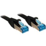 LINDY 47175 RJ45 sieťové káble, prepojovacie káble CAT 6A S/FTP 0.30 m čierna dvojžilový tienený 1 ks; 47175