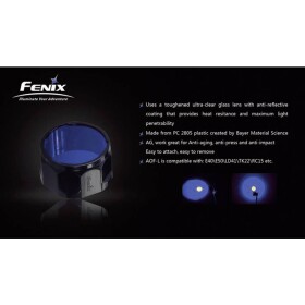 Fenix Light FENAOFLB farebný filter Fenix E40, Fenix E50, Fenix TK22, Fenix RC15, Fenix LD41 modrá; FENAOFLB