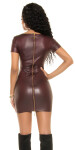 Sexy KouCla Wetlook Mini dress with 2Way Zip BORDEAUX Einheitsgroesse