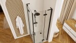 REA/S - Sprchová kabína Hugo Double Black 100x100 KPL-K6602